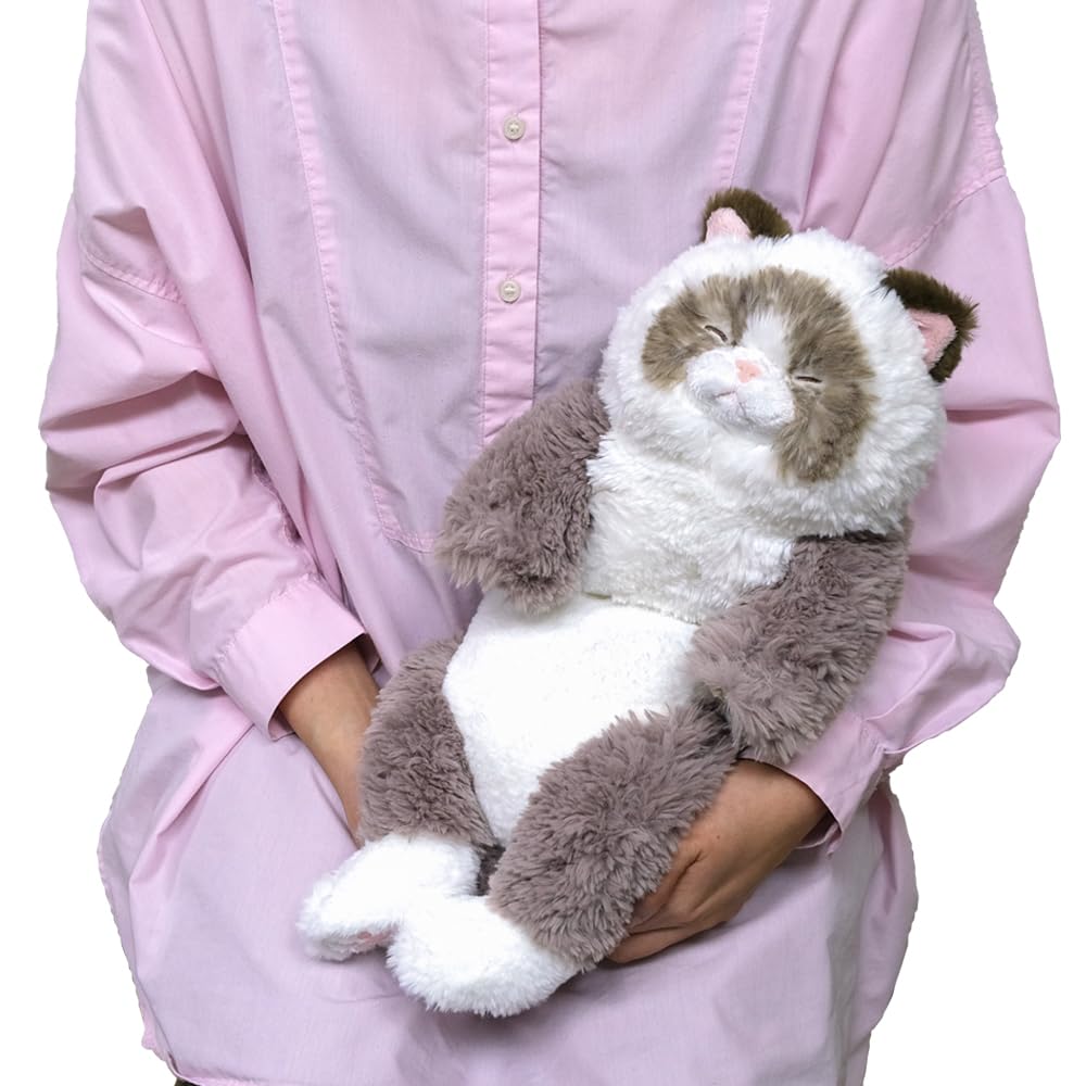 Спящая кукла Sunlemon Lap Cat GYBR 22 x 14 x 47 см, мягкая игрушка, милый кот, бежевый P-1263
