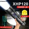Мощный светодиодный фонарь XHP120 Перезаряжаемый Портативный Тактический Фонарь Супер Яркий Для Кемпинга На Открытом Воздухе Поисковый И Приключенческий Фонарь