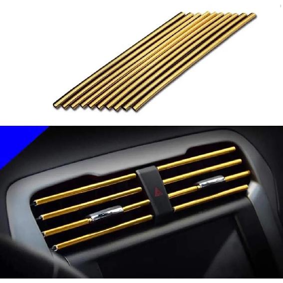 10 Pcs Car Air Vent Grille decoration Trim Sticker U Style Air Conditioner Outlet Decoration Strip Car Decoration