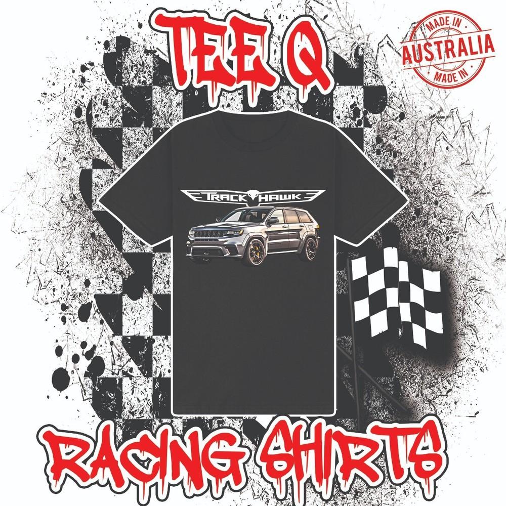 Custom Trackhawk ~ Premium Black Gildan Cotton Tee Hemi V8 Drag Unisex T-Shirt