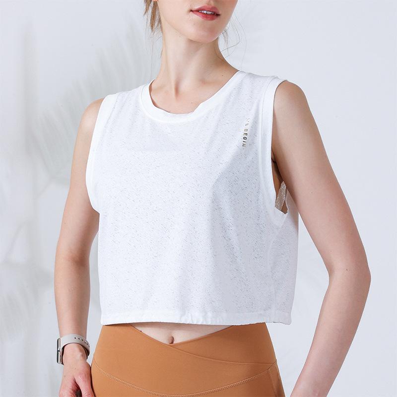 Lightweight Breathable Summer Yoga Vest - Loose Fit, Cool Running Sports T-shirt