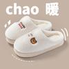 Autumn and Winter Cotton Slippers Plush Simple Couple Home Indoor Plush Warm Wear-resistant Shoes