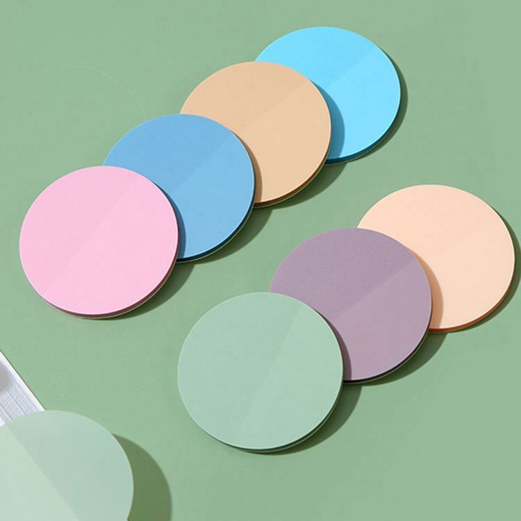 Hot Products 50 Sheets PET Round Sticky Notes Transparent Color Sticky Note Pads