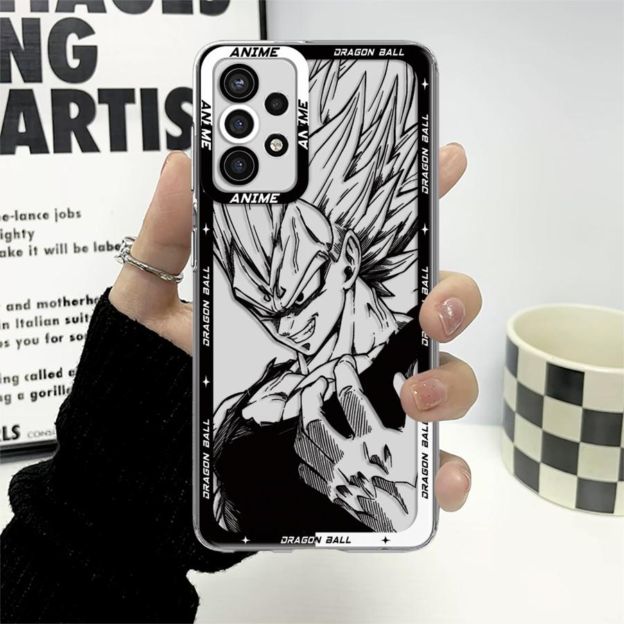 Крутой чехол с Веджетой из Dragon Ball для Samsung Galaxy A50 A72 A31 A16 A17 A52s A52 A12 A32 A71 A51 A21s Прозрачная крышка для телефона