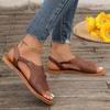 Модные сандалии Sapatos Femininos Peep Toe Flat Sandals 2024 Лето Новые Ретро Натуральная Кожа Удобная Мягкая Подошва Универсальная Женская Обувь