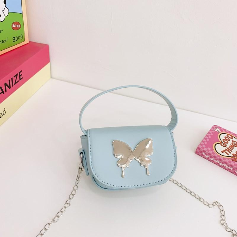 Простая и модная маленькая квадратная сумка женская 2025 новая модель с детской сумкой бабочка милая однотонная сумка-мессенджер на плечо для перекуса