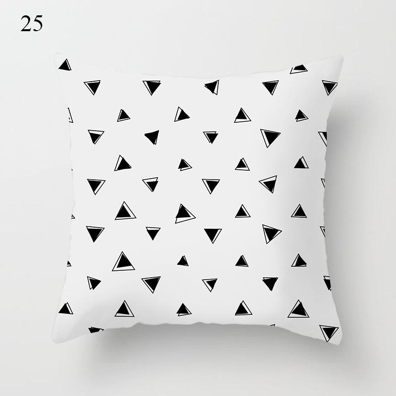 Скандинавский черно-белый чехол для подушки с геометрическим рисунком, чехол для диванной подушки, декоративные диванные подушки, современная простая наволочка