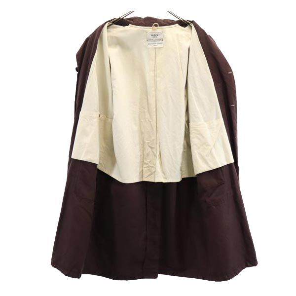 YAECA Легкое пальто Честер из смесового льна M Коричневый WRITE Мужское Б/У