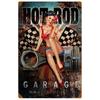 Hot Garage Pinup Girls Rod Metal Tin Signs Posters Plate Wall Decor for Garage Bars Man Cave Cafe Clubs Retro Posters Plaque