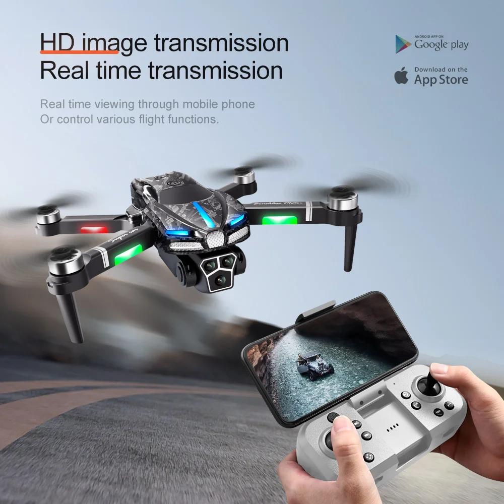 New V186 Pro Drone Professional Brushless Wifi FPV Optical Flow 3 HD Aerial Photography Obstacle Avoidance Foldable Quad-rotor Drone Children's Toy