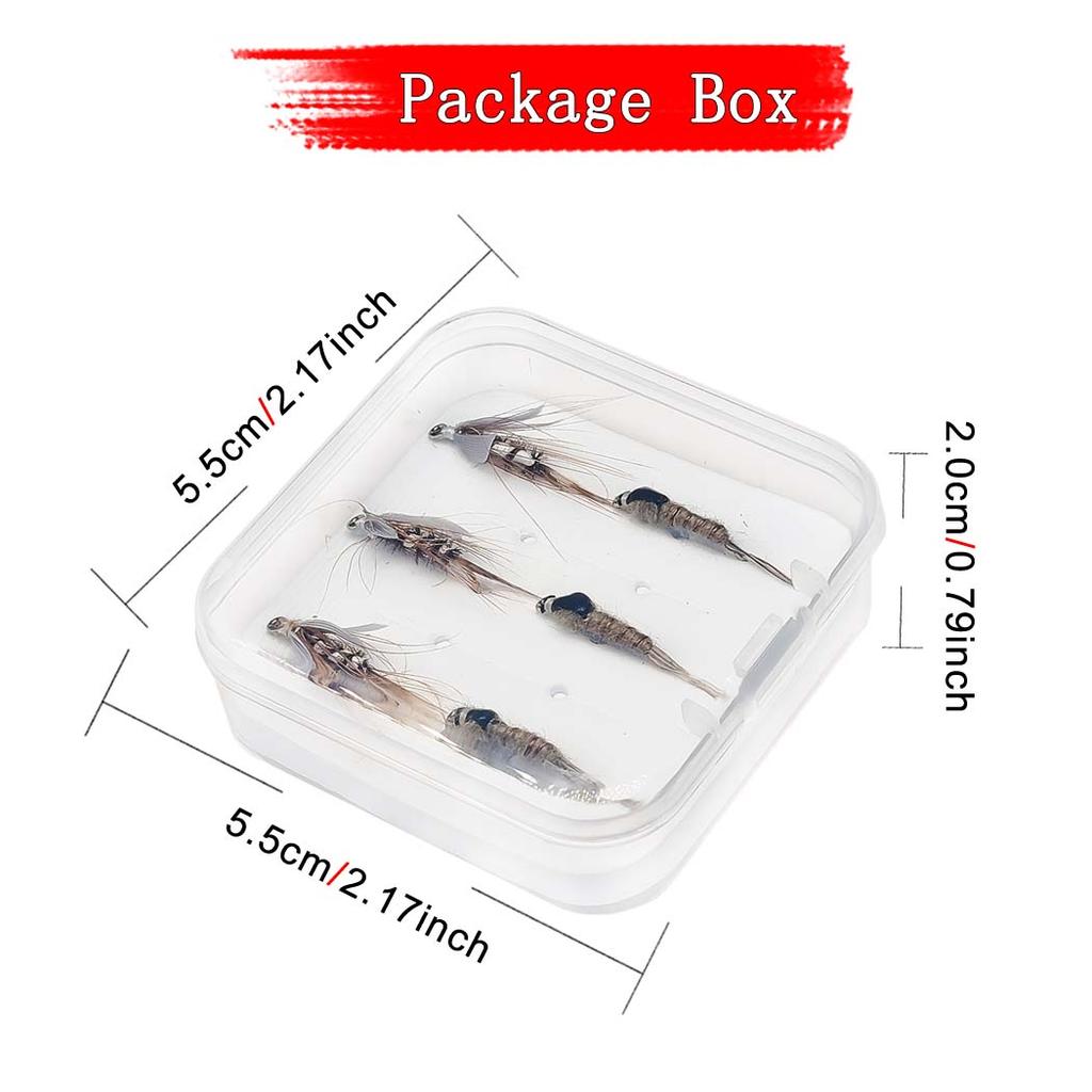 6/10Pcs/Box Biomimetic Wet Fly Flies Fishing Flies Artificial Insect Hook Bait Mosquito&Nymph Fly Fishing Trout Lures