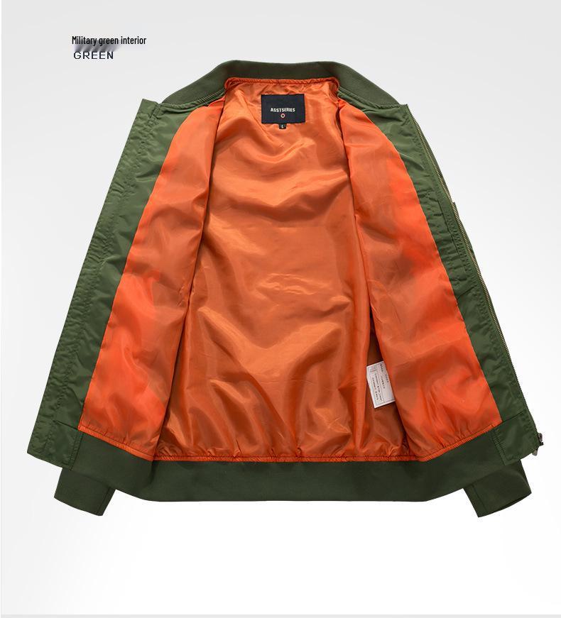 Мужская и женская спортивная куртка-бомбер больших размеров со стойкой - MA01