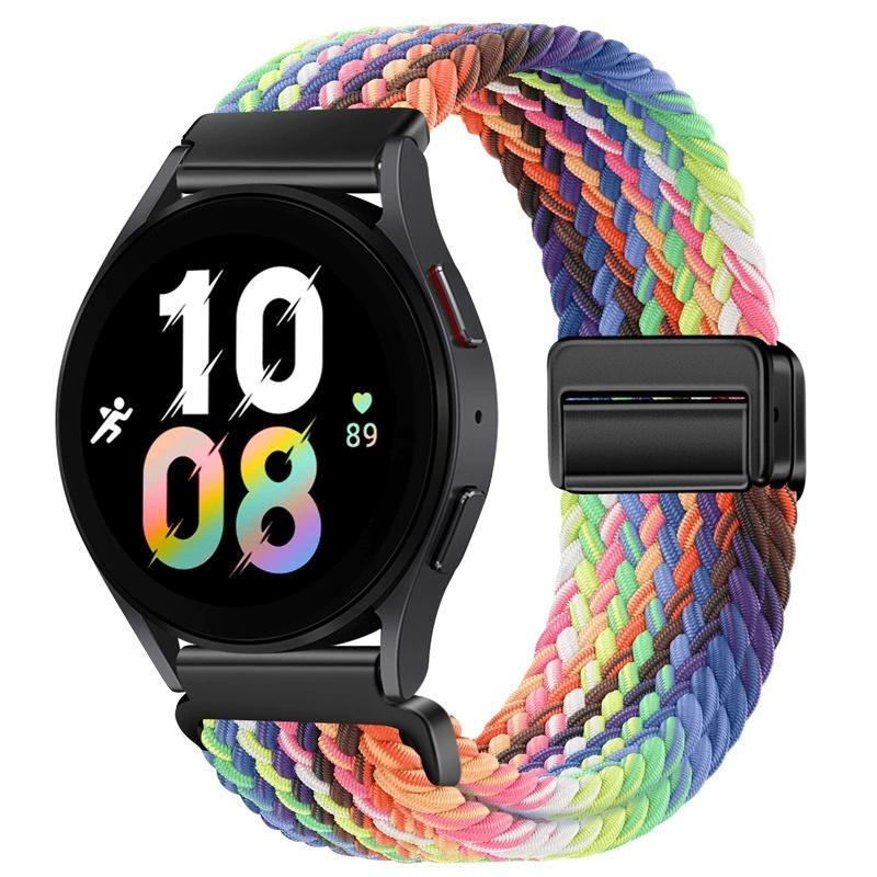 Магнитный ремешок 20 мм 22 мм для Samsung Galaxy Watch 7/6/Classic/5/4/3 Плетеный нейлоновый ремешок-петля для Huawei Watch 4/3/GT 5 4