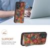 Кожаный чехол для телефона с цветочным принтом для Samsung Galaxy S26 Ultra S25 Edge S24 Plus S23 Fe S22 S21 S20, чехол-обложка с дизайном-невидимкой для держателя карт