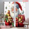 2pcs,2D Plane Printing Minimalist Curtains Santa Claus Merry Christmas Gift (3) Versatile Fabric (without Rod) Gifts for Bedroom