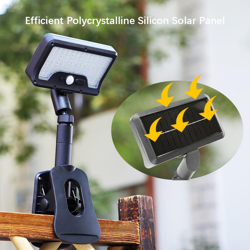 Solar Motion Sensor Outdoor Light, 360° Rotatable 4 Lighting Modes, Weatherproof, Multiple Mounting Lighting,for Outdoor Securit