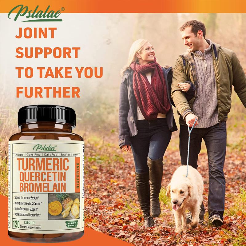 Pslalae contains a blend of organic turmeric and piperine to support joint health and is suitable for adults.
