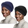 2PCS/LOT Solid Colors Women Bohemian Style Handmade Braid Turban Head Wrap Twist Bandana Head Scarf