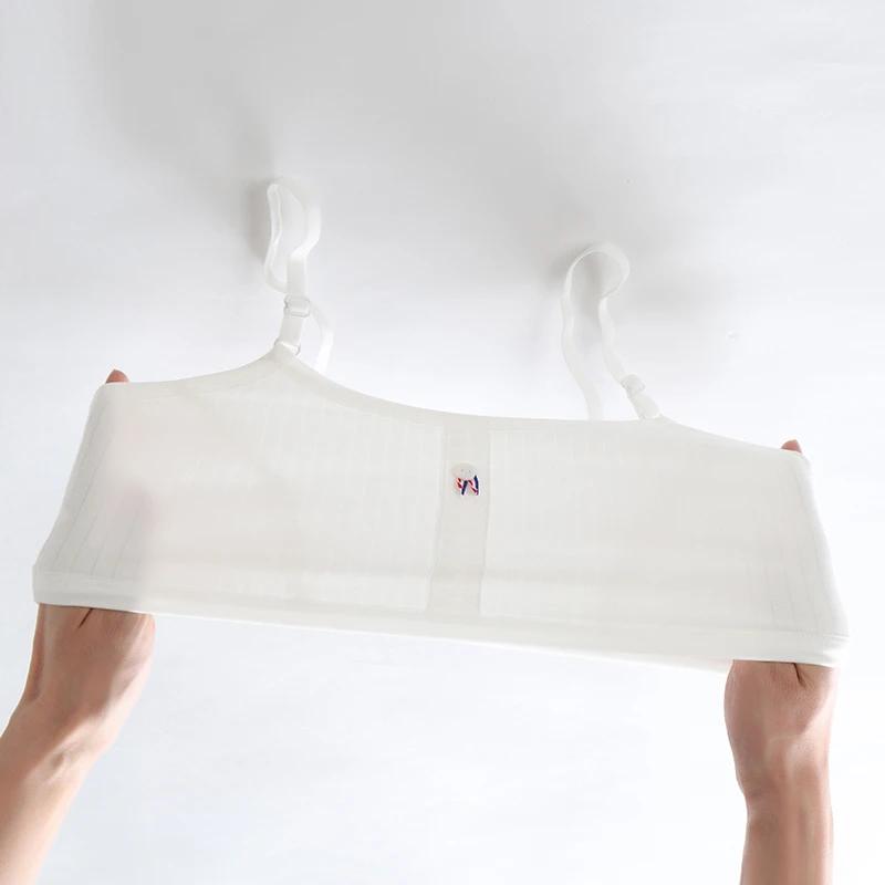 4 шт./лот, бюстгальтер для девочек-подростков, хлопковые бюстгальтеры для девочек с пряжкой сзади, дизайнерские тренировочные бюстгальтеры для девочек-подростков, дышащее детское нижнее белье для девочек