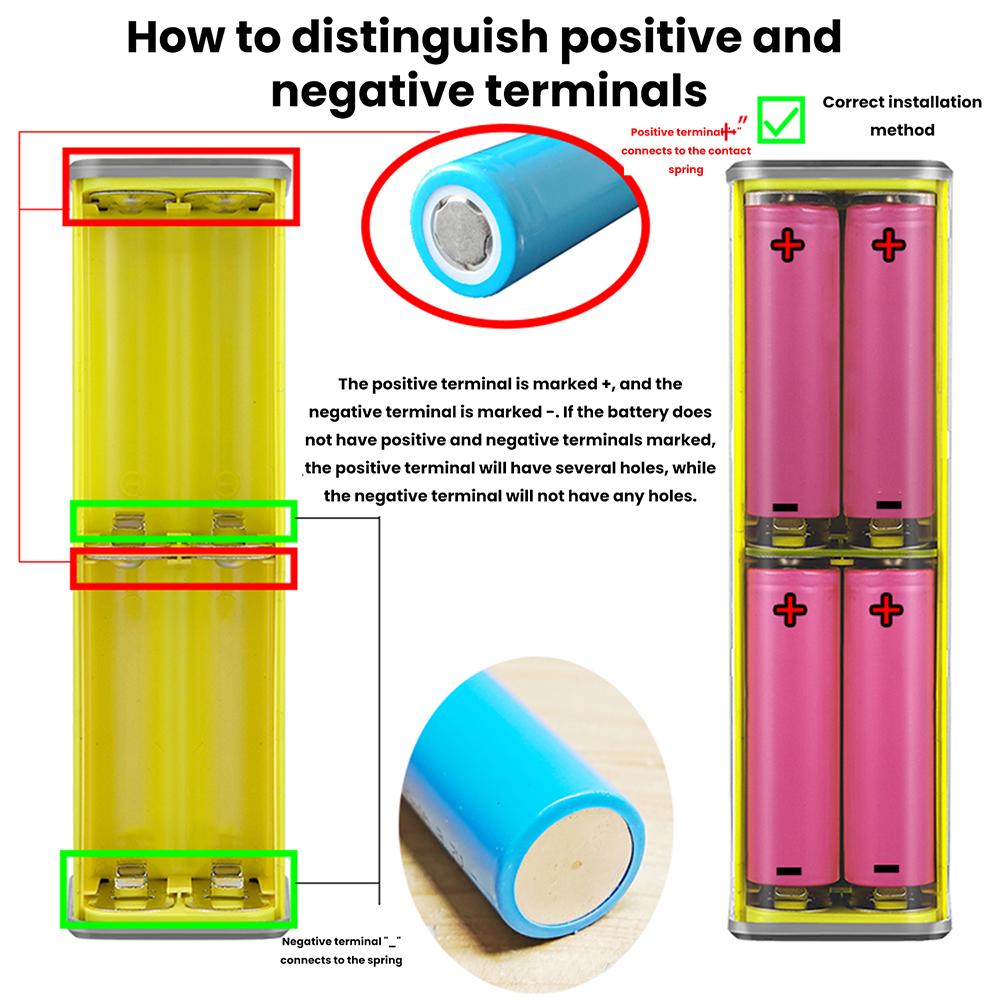 PD65W Box для хранения аккумуляторов 8 ячеек 18650 DIY Корпус Power Bank Комплект Цифровой дисплей USB Type C Быстрая зарядка Держатель аккумулятора Корпус
