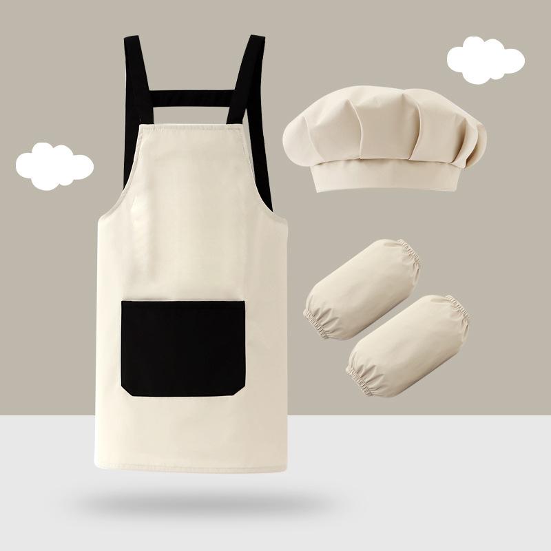 Детский фартук для мальчиков и девочек, кухонные фартуки с рукавом-шляпой, водонепроницаемые фартуки для рисования, художественный халат для детей, одежда для рисования и готовки