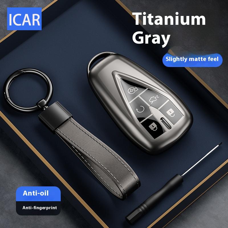 Титановый Серый Для Changan Cs35 Plus Cs75Plus Cs55Plus Eado Uni-T Oushang X5 X7 Ev 5-кнопочный Брелок Чехол для Автомобильного Ключа Держатель
