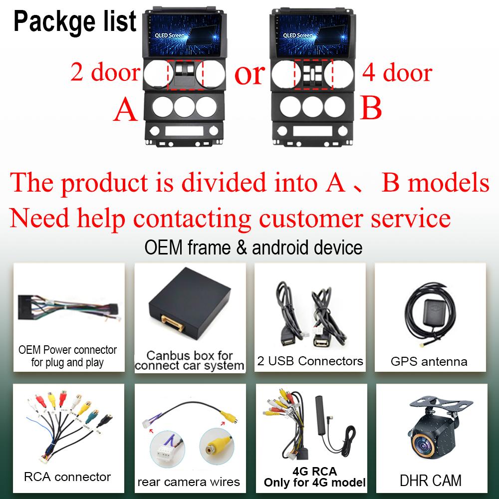 CarPlay Android 14 для Jeep Wrangler Unlimited 3 JK 2008 - 2010 Автомобильная 360-градусная камера GPS Головное устройство Радио Авто 5G QLET WiFi DVD DSP IPS