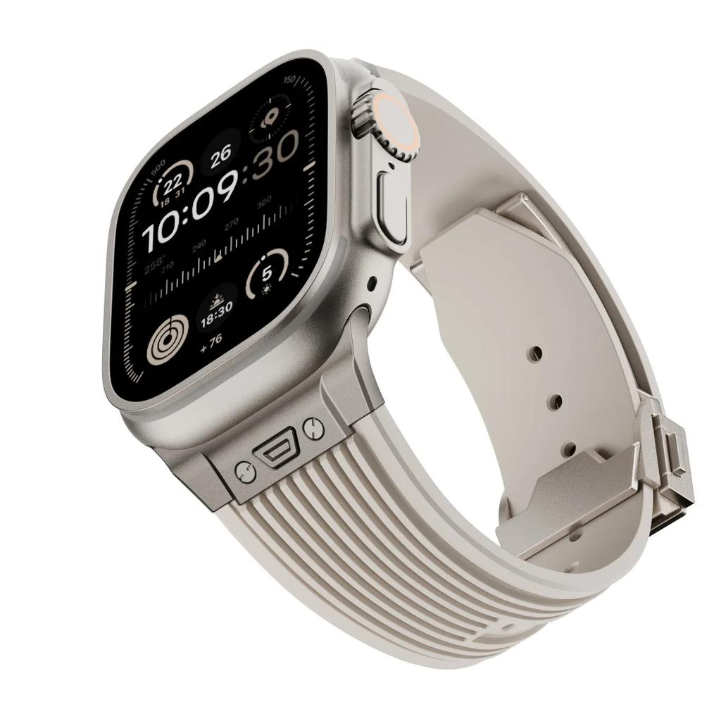 Ремешок из жидкого силикона для Apple Watch Ultra 3/2 Ремешок 49 мм Спортивный браслет iWatch Серии 11 10 9 8 7 6 5 SE 45 мм 44 мм 46 мм Ремень