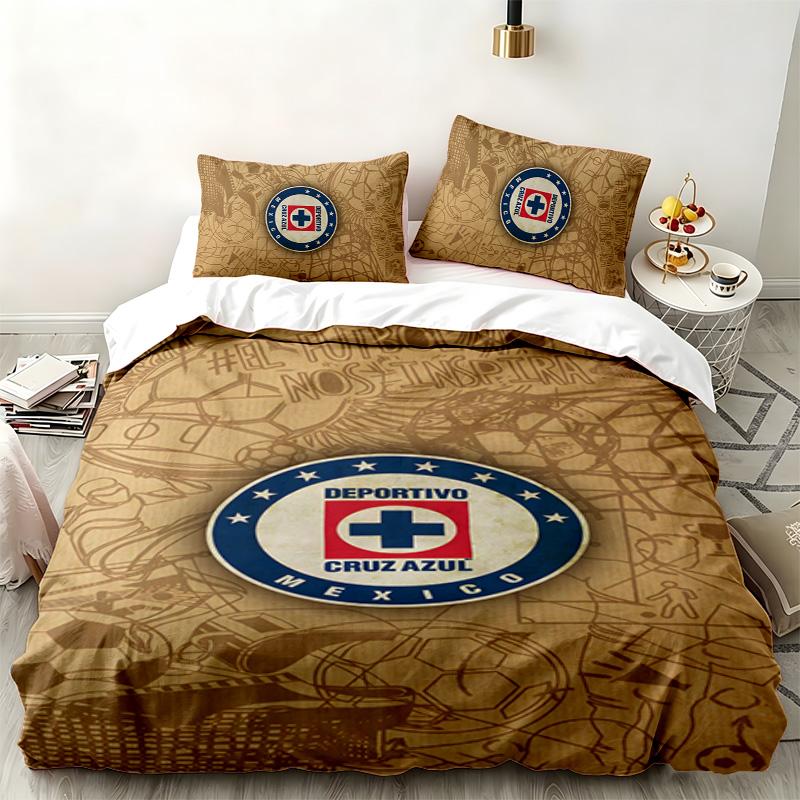 CruzAzul 3pc set Perfect for bedroom use Comfortable bedding set includes a duvet cover and two pillowcases Ideal birthday or Christmas gift