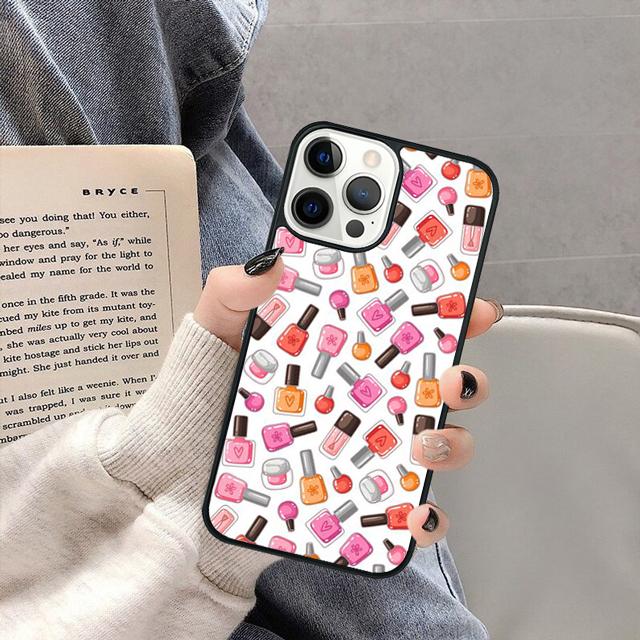 Чехол-коллаж с лаком для ногтей для iPhone 17 Air 16 16e 15 13 14 11 12 Pro Max Plus coque fundas Оболочка
