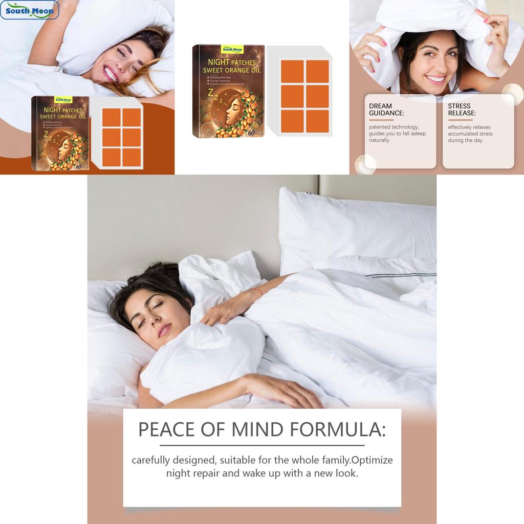 South Moon Orange Aroma Sleep Patches Calming Night Care For Deep Sleep Relief