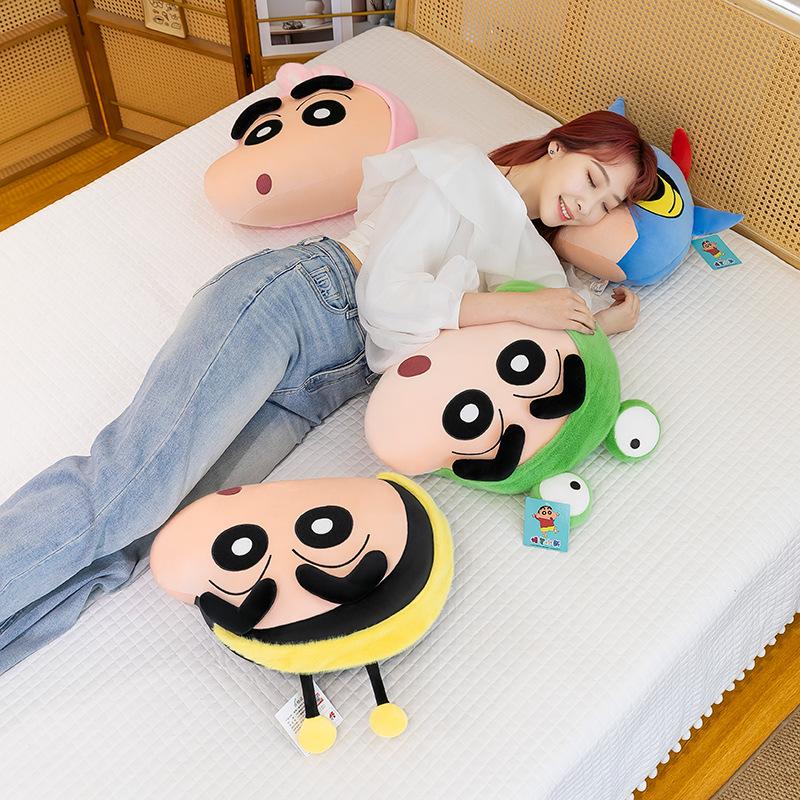 Crayon Shin Big Head Pillow Salted Egg Superman Doll Bed Accompanying Plush Toy Gift Exchange