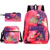 New Kapibara Student School Bag Fashion Popular Backpack Shoulder Bag Pencil Bag Three-piece Set