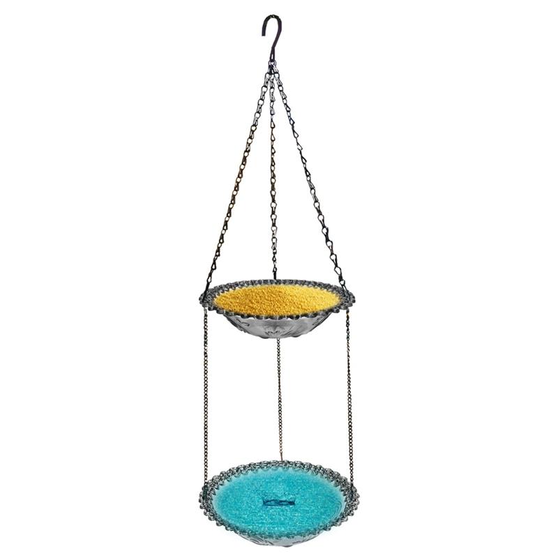 Pet Bird Outdoor Garden Hanging Bird Bath Bird Feeder