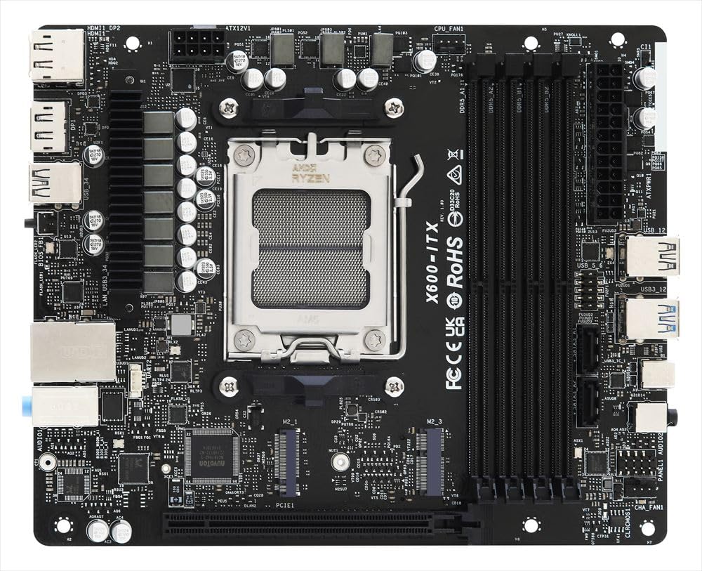 Asrock Barebone PC DESKMEET X600 Chipset Equipped with AMD Ryzen 8000 7000 CPU Compatible Authorized Distributor X600/B/BB/BOX/JP / (Socket AM5)