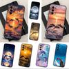 Милые Дельфины Океана Для Samsung Galaxy A73,31,32,72,41,53,52,71,22,5G,Note,J7,8,9 Мягкий Черный Силиконовый Чехол для Телефона