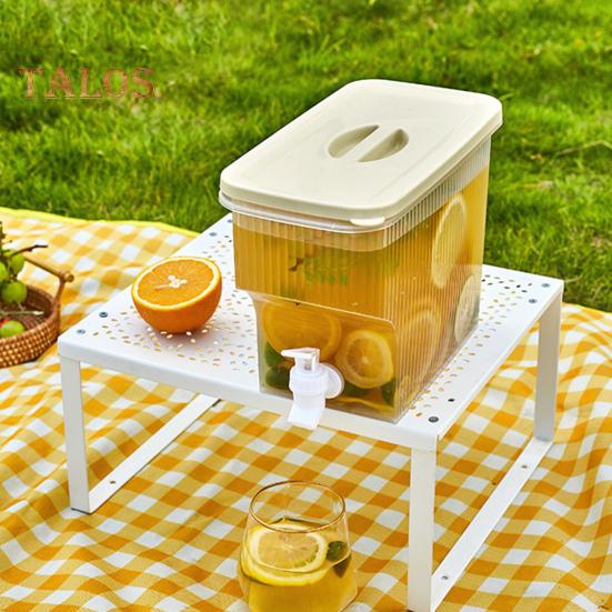 3.9L Water Dispenser with Faucet Leakproof Iced Tea Pitcher for Fridge BPA-Free Juice Container for Summer Drinks