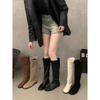Retro Flat Boots Boots Women's Shoes 2025 Autumn and Winter New Simple Versatile Knight Boots Boots Spring and Autumn Single Boots