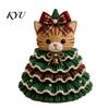 Craft Supplies for Beginners Animal Christmas Tree Crochet Kit, DIY Highland Cow Cute Step by Knitting Guide Dachshund Cat Crafting Kit Beginners,