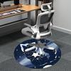 1pc Night Space Cat Office Round Area Rug,  Mat Suitable ForOffice, Under Office Chairs Bedroom Living Room Home Decor, Room Deco