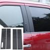 Exterior Window B Pillar Post Trim Stickers Accessories For Ford F150 15+ Carbon