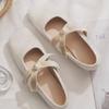 Sheepskin version~ Mary Jane shoes, gentle in spring and autumn, lazy with skirts, woolen single shoes, women's flat bottom