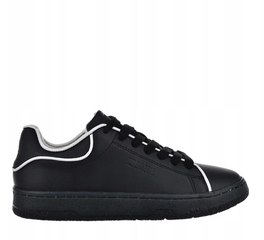 BIG star sneakers NN274516 black leather women's shoes