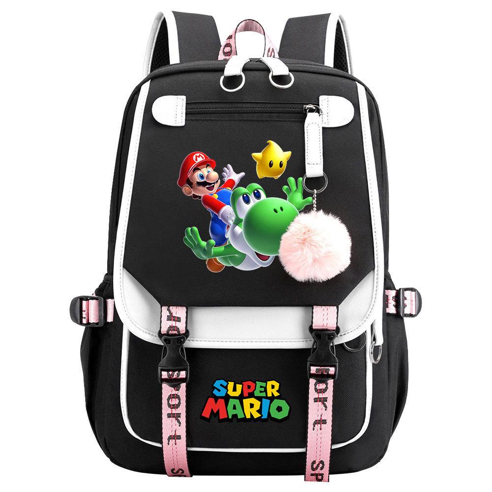 Super Printed Usb Teen Student School Bag Men'S And Women'S Casual Webbing Flip Backpack