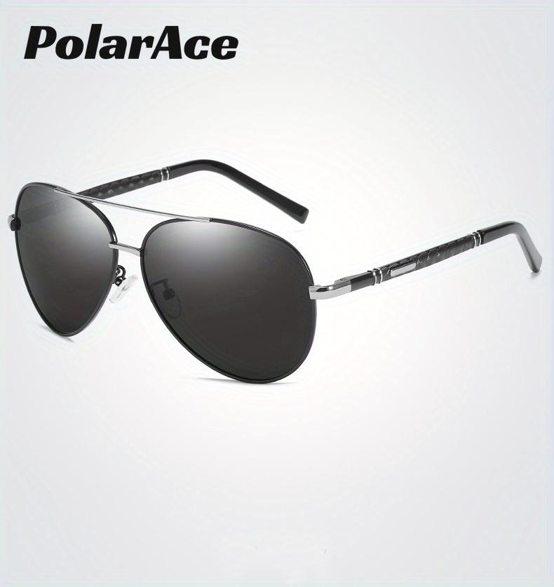 PolarAce Unisex Metal Polarized Outdoor Driving Glasses Spring Leg Sunglasses, UV400