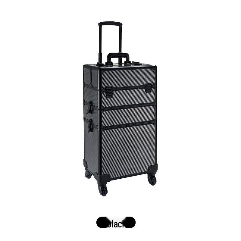 Multifunctional Aluminum Makeup Trolley Case with Large Storage for Artists, Manicure, and Hairdressing