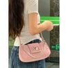 Hot Grils  Handbag Women Vintage Sweet Cool Heart Chain Pink Underarm Bag Female Fairycore Aesthetic Shoulder Bag New