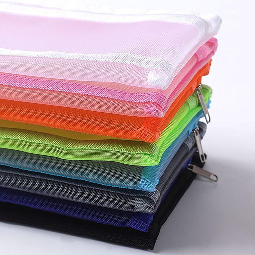 Сетчатые сумки на молнии большой вместимости, двухслойный чехол для хранения канцелярских принадлежностей, пенал, подарок для студента