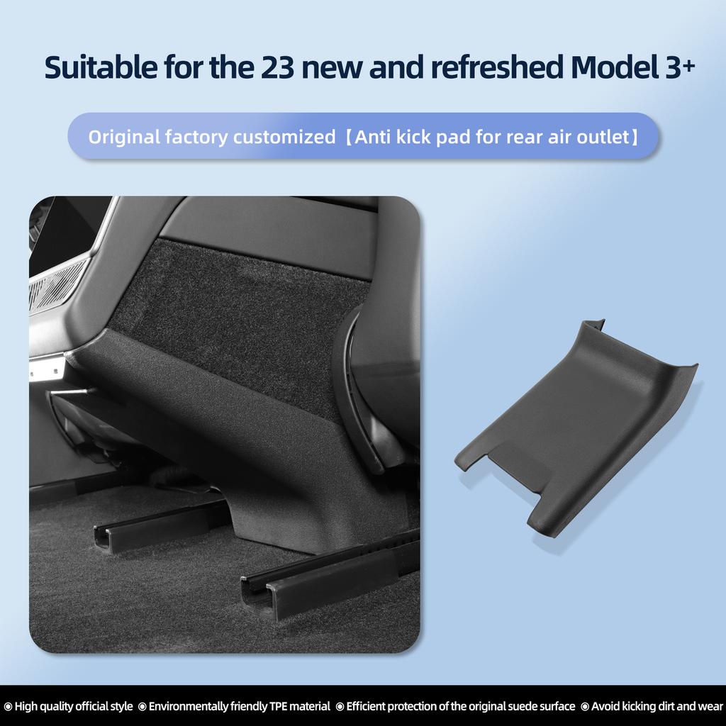 LUCKEASY for Tesla Model 3 Highland Air Outlet Anti Kick Pad Car Side Edge Protection Patch Model3 2024 Anti-dirty Cover