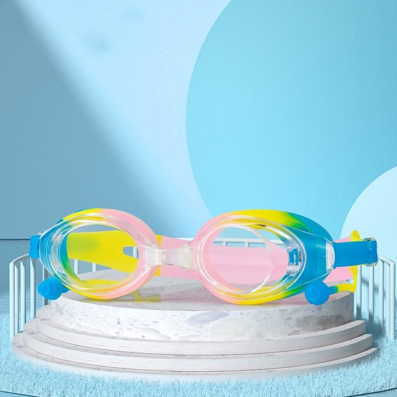 Регулируемые взрослые водонепроницаемые противотуманные плоские легкие большие оправы для гонок силиконовые очки для плавания с берушами